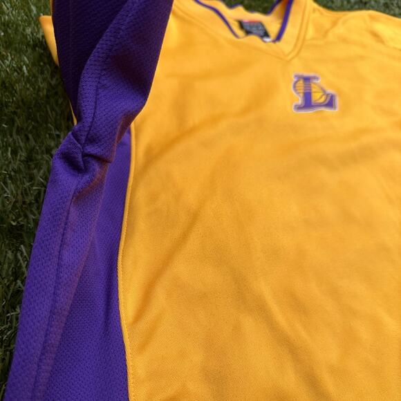 Vintage Nike Dri Fit NBA Los Angeles Lakers Y2K Warm Up Jersey Team Apparel XL - Picture 8 of 10
